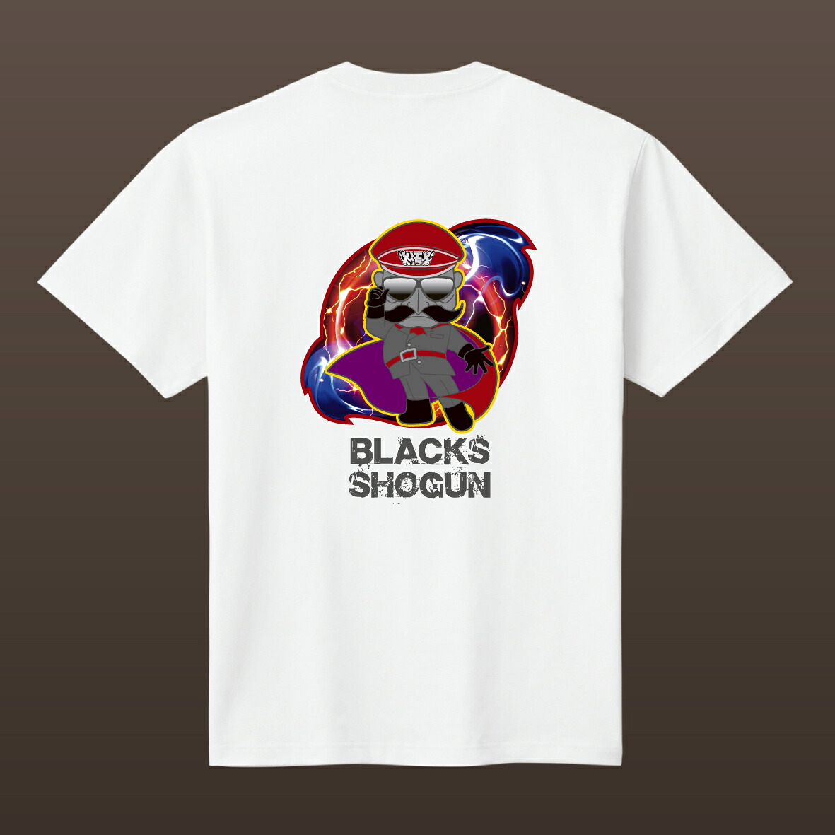 Tシャツ 選べるサイズ ブラックス将軍 片面 Tシャツ 120 S M L XL サイズ ホワイト 1枚 ティーシャツ 御当地キャラ メンズ レディース ユニセックス 株式会社明新社 奈良県 奈良市