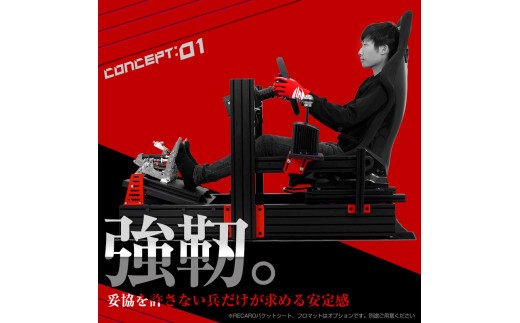 STRASSE SPEED MASTER NERO QE コックピットフレーム単品 / コスティック ベースフレーム 高剛性 ハイエンドモデル 公式ライセンス商品 ゲーミング 【cstk0006】
