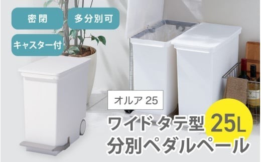オルア25スリム　タテ型　分別ペダル　ペール　LBD-13／ライクイット　like-it　 オシャレ　ゴミ箱　日本製【like004A】