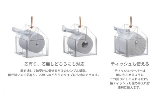 再生プラスチックを使ったティッシュホルダー ＴＨＲ－０１ ホワイト ／ ライクイット ティッシュケース 持ち運び 取手 トイレットペーパー ロールペーパー 奈良県 葛城市【like087】