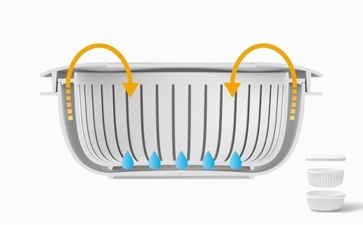 蒸気であたためる冷凍ごはん容器　6個組【4色から好きなカラーを選べる】/ 奈良県 葛城市 容器 プラスチック ライクイット 冷凍ご飯 ザル型【like092】