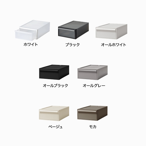 クローゼットシステム 引出しタイプS　CS-D1 (7色からお好きなカラーが選べる)  ／ ホワイト ブラックオール ホワイト オールブラック オールグレー ベージュ モカ  収納 【like096】
