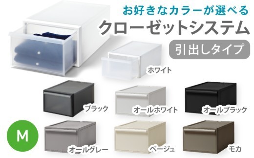 クローゼットシステム 引出しタイプM　CS-D2 (7色からお好きなカラーが選べる)  ／ ホワイト ブラック オール ホワイト オールブラック オールグレー ベージュ モカ  収納 【like097】