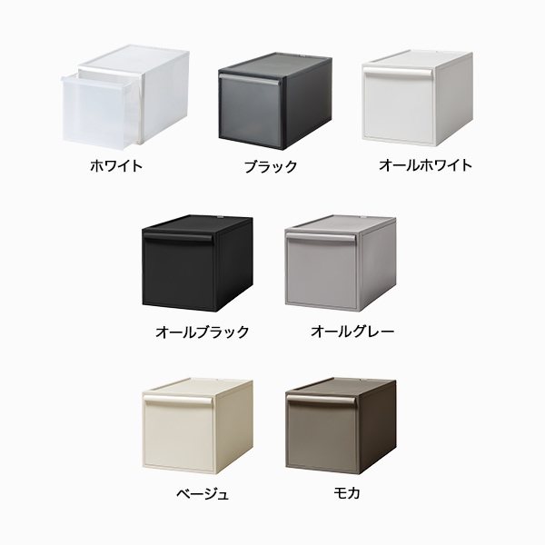 クローゼットシステム 引出しタイプL　CS-D3 (7色からお好きなカラーが選べる)  ／ ホワイト ブラック オールホワイト オールブラック オールグレー ベージュ モカ  収納 【like098】