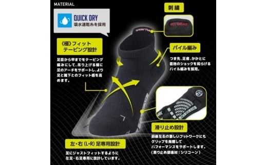 FITGEAR 極フィット&快フィット ソックスタイプ 2足組 22-25cm レディース / 婦人 靴下 ソックス ブラック ホワイト スポーツ 奈良県 葛城市【mika044】