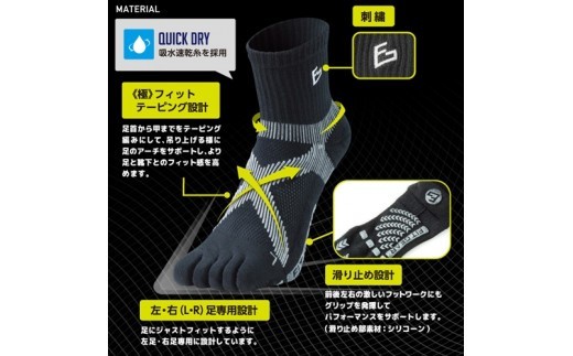 FITGEAR 極フィット&快フィット 5本指タイプ 2足組 25-27cm メンズ / 紳士 靴下 ソックス ブラック ホワイト スポーツ 奈良県 葛城市【mika047】