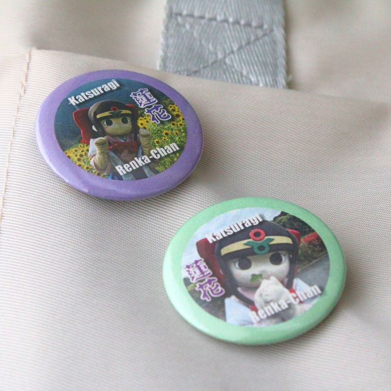 蓮花ちゃん 缶バッジセットB（6個入） ／ ゆるキャラ ご当地キャラ グッズ マスコット コレクション 奈良県 葛城市【kckk003】