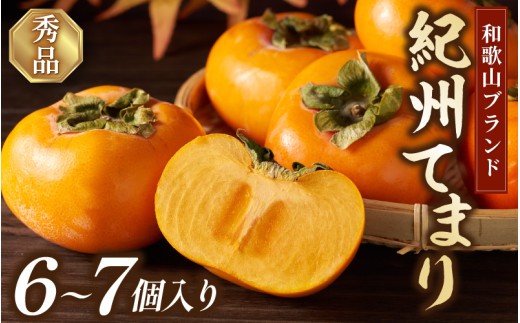 紀州てまり（和歌山県ブランド柿）6～7個入 こだわり農家厳選 先行予約 【2026年10月初旬頃から11月中旬頃順次発送】 / 柿 フルーツ 果物 かき 和歌山 かつらぎ 農家直送 贈答【kgr029