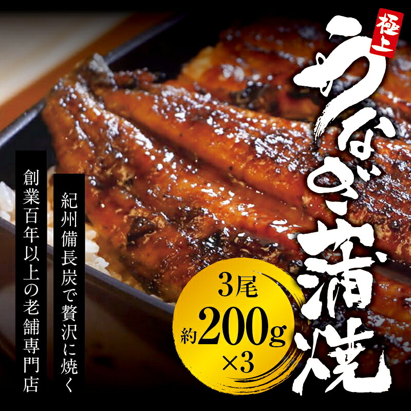 極上 うなぎ蒲焼 3尾