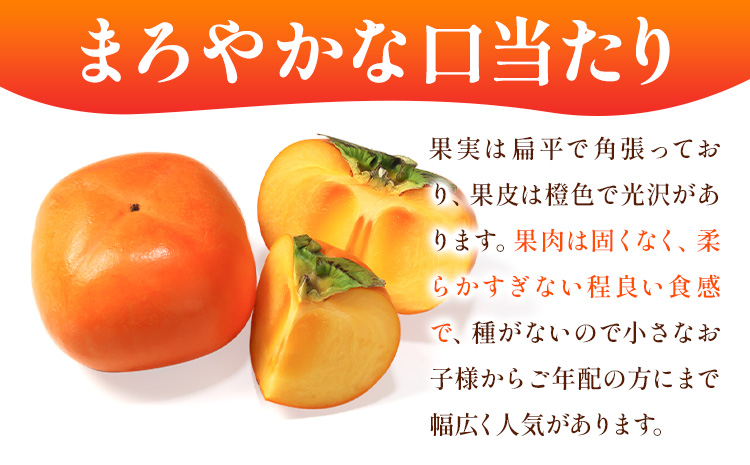 <10月より発送>たねなし柿 選べる 1kg 2.5kg 5kg 7.5kg 10kg 刀根早生 平核無柿 ひらたねなしかき 池田鹿蔵農園《10月上旬-12月上旬頃出荷》
