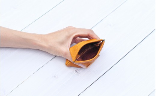 【ハンドメイド】鹿革で作ったシンプルデザインの小物入れ ハンドメイド 手作り 財布 【yco007】