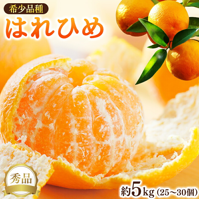 【先行予約】希少種みかん はれひめ 秀品 約5kg (25個～30個)  ※2026年12月中旬～2027年2月初旬頃に順次発送予定（お届け日指定不可）| 和歌山 みかん ミカン【kgr004A】