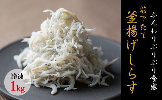 茹でたて釜揚げしらす 1kg箱入り【冷凍】無添加・無着色 しらす シラス 釜揚げ 冷凍【mar112】