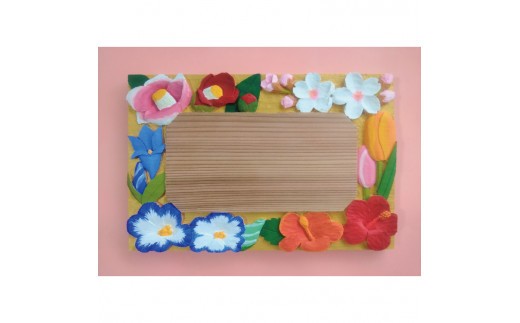 【受注制作】Welcome board（四季の花）／メッセージボード【hms022】