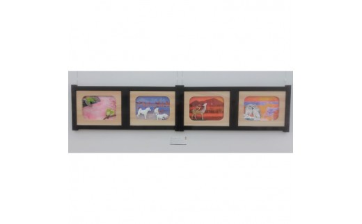 【受注制作】木彫り Wall decor「春夏秋冬、それぞれの愛」【hms028】