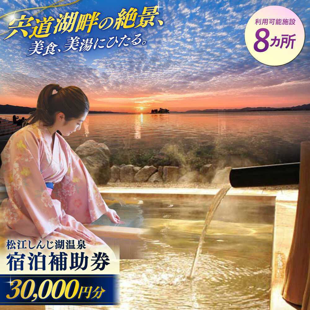 【旅館・ホテル共通宿泊券】松江しんじ湖温泉 宿泊補助券 寄附額10万円 30,000円分 島根県松江市/松江しんじ湖温泉旅館協議会 [ALFW001]