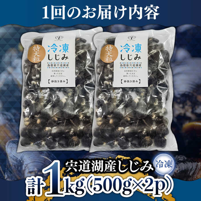 【全12回定期便】超希少！特大粒プレミアムサイズ 宍道湖産冷凍大和しじみ 特大粒500g×2袋 島根県松江市/平野缶詰有限会社 [ALBZ044]