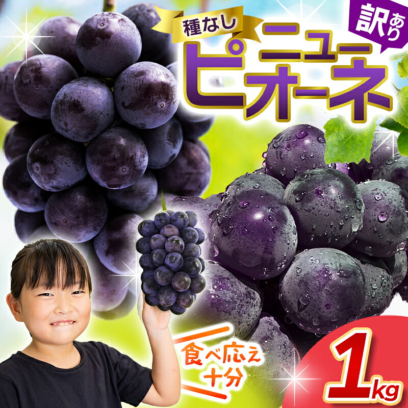 【先行予約】 岡山県産訳あり種なし ニューピオーネ 除草剤不使用 1kg以上 |ニューピオーネ ぴおーね ぶどう 葡萄 ブドウ 果物 フルーツ 産地直送 訳あり 葡萄 ブドウ 【hana033-02】