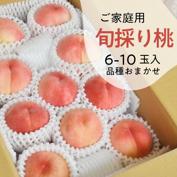 旬採り桃(品種おまかせ) ご家庭用 6-10玉 (岡山県産) ｜ 岡山県 フルーツ もも 桃 モモ 人気 桃 もも 新鮮 旬 真庭市 果物 フルーツ もも 桃 ピーチ 贈答 ギフト 家庭用 期間限定