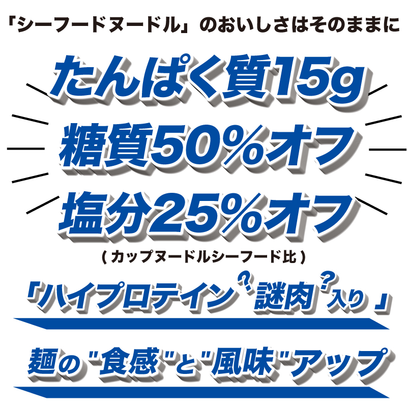 カップヌードル シーフード PRO 高たんぱく＆低糖質さらに塩分控えめ 12食入り