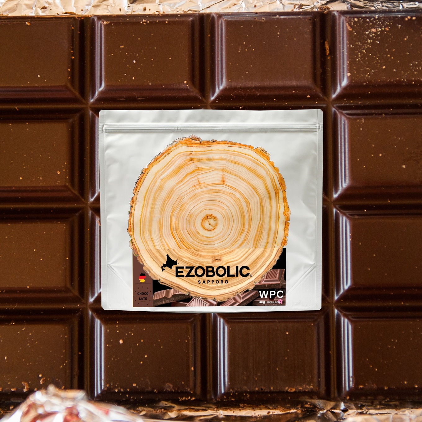 【チョコレート風味】 EZOBOLIC プロテイン 3kg