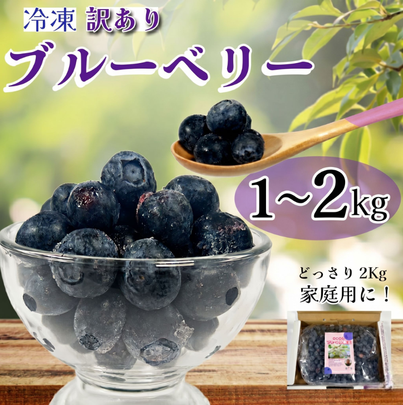 訳あり 冷凍ブルーベリー 約 1kg