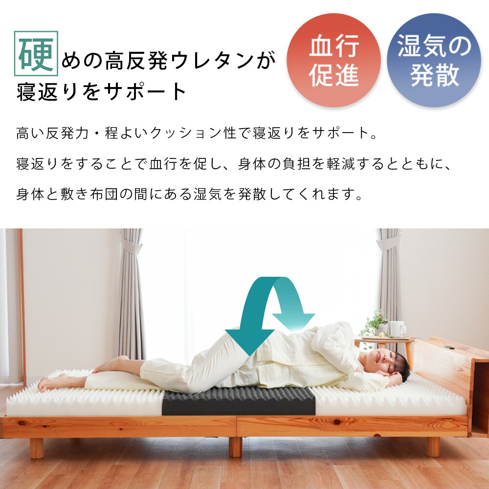 マットレス 選べるサイズ シングル ｜ セミダブル ｜ ダブル 高反発 三つ折り 体圧分散 洗える カバー付き 寝具 圧縮梱包 コンパクト 収納 1枚敷き 敷布団 来客用 寝具 新生活 一人暮らし