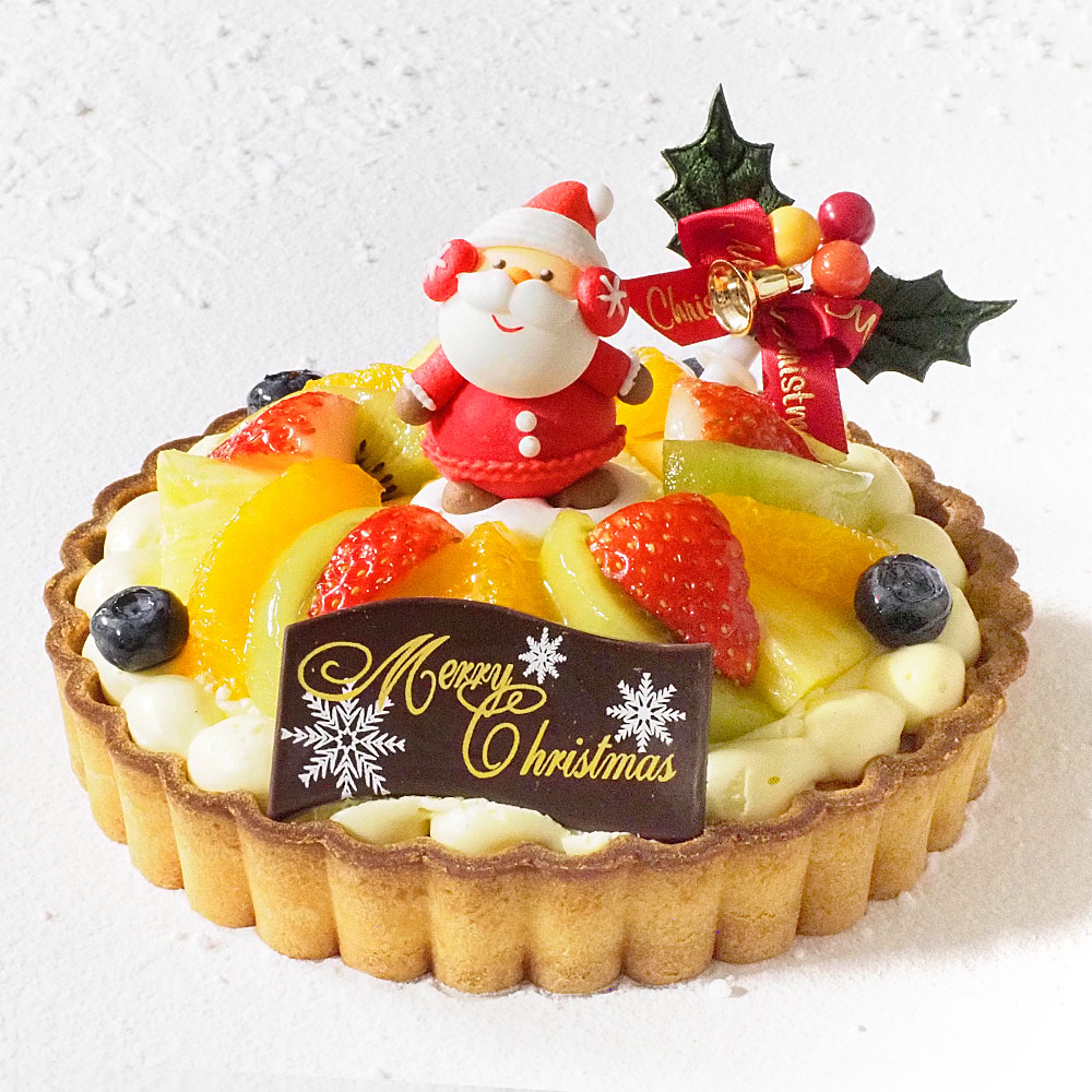 クリスマスケーキ フルーツタルト 5号 冷凍 フルーツ スイーツ デザート 洋菓子 果物 フルーツ 苺 いちご オレンジ キウイフルーツ ブルーベリー パイン タルト
