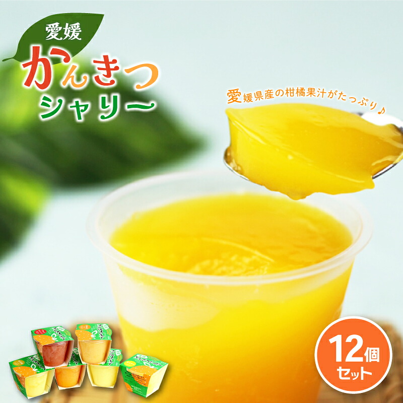 えひめ 柑橘 シャリー 12個 冷凍 氷菓 果汁 シャーベット ゼリー 柑橘 ゼリー みかん加工品 果物ゼリー フルーツ 果物 くだもの 愛媛みかん フローズン みかんシャーベット
