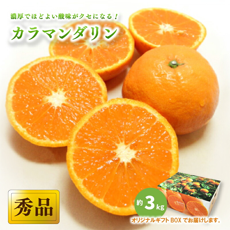 【2027年4月上旬頃から順次発送】カラマンダリン <秀品> 約3kg (M-L) ギフトBOX入り | みかん カラマンダリン 秀品 オレンジ 柑橘愛媛県 松山市 ココオ Koko'o