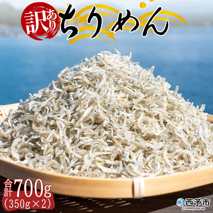 ＜訳あり ちりめん 合計700g（350g×2袋）＞ しらす シラス干し じゃこ 天日干し 海鮮 魚介 海産物 ごはんのお供 おつまみ 乾物 乾燥 セット ワケアリ わけあり チャック付き パック 袋