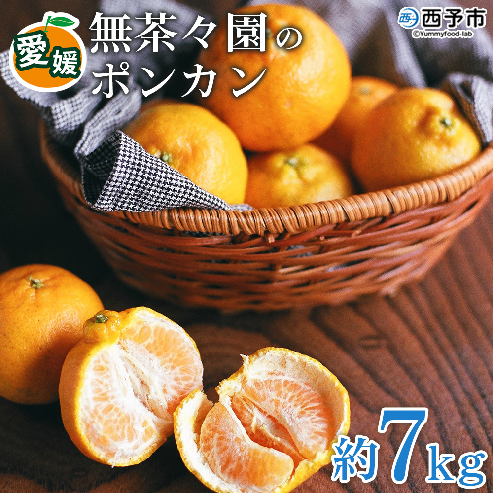 <無茶々園のポンカン 約7kg>【先行予約】 果物 くだもの フルーツ ぽんかん みかん 蜜柑 柑橘類 かんきつ 旬 甘い 濃厚 新鮮 期間限定 季節限定 産地直送 特産品