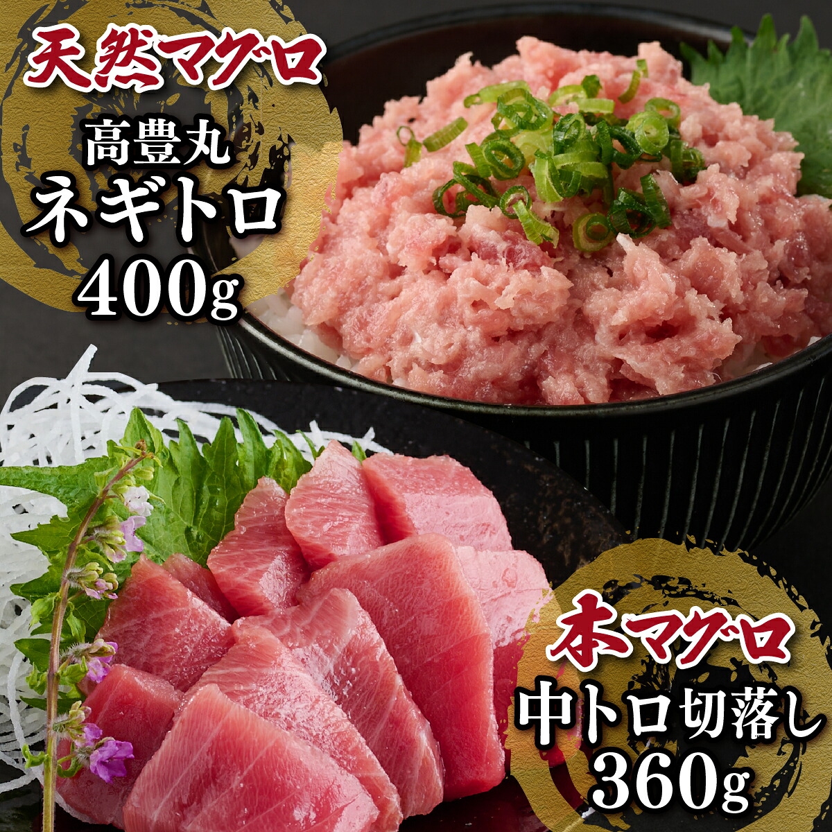 中トロ 切り落とし と ネギトロ セット 計760g | 切り落とし60g×6パック ネギトロ200g×2パック 小分け 簡単調理 天然 本マグロ 中トロ 切落し 刺身 天然 マグロ 高知県 室戸市 tk039