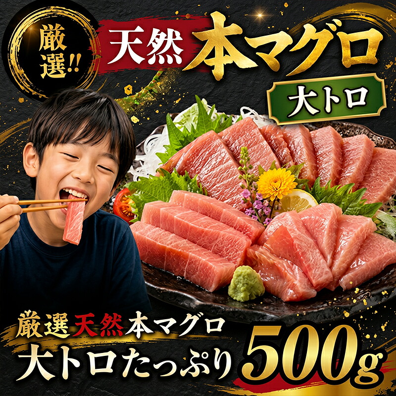 厳選 天然 本まぐろ 大トロ たっぷり 500g 限定 マグロ 鮪おおとろ 本鮪  魚貝 魚 魚介魚 海鮮 刺し身 刺身 さしみ 漬け丼 漬け 海鮮丼 父の日 高知県 室戸市 ge013