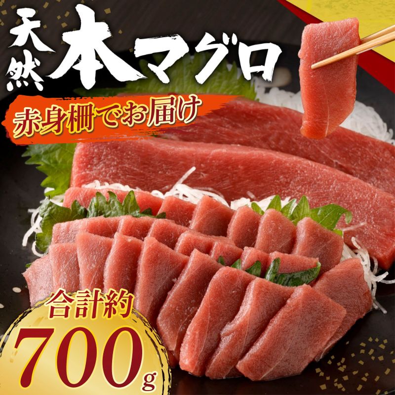 天然本まぐろ 赤身サク 合計約700g 刺身