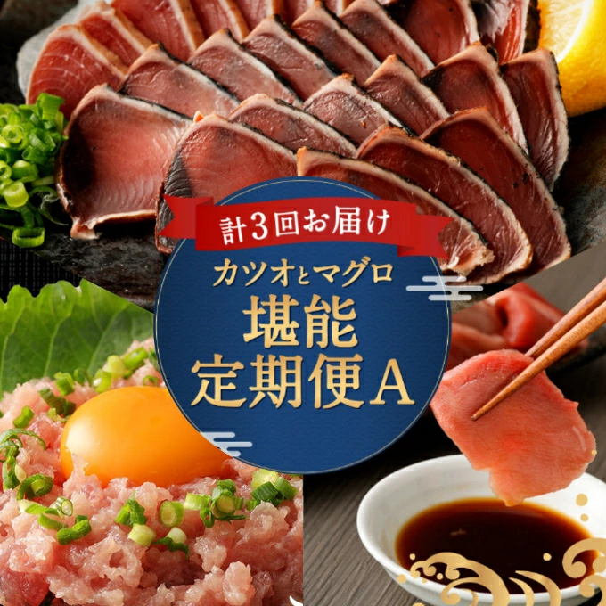 【 定期便 3回 】マグロ と カツオ の 堪能定期便 A | 海鮮 鮪 鰹 ネギトロ 刺身 海産物 魚介類 鮪 まぐろたたき 魚 海鮮 冷凍 タカシン 定期便 海鮮定期便 人気定期便 高知県 室戸市 tk012