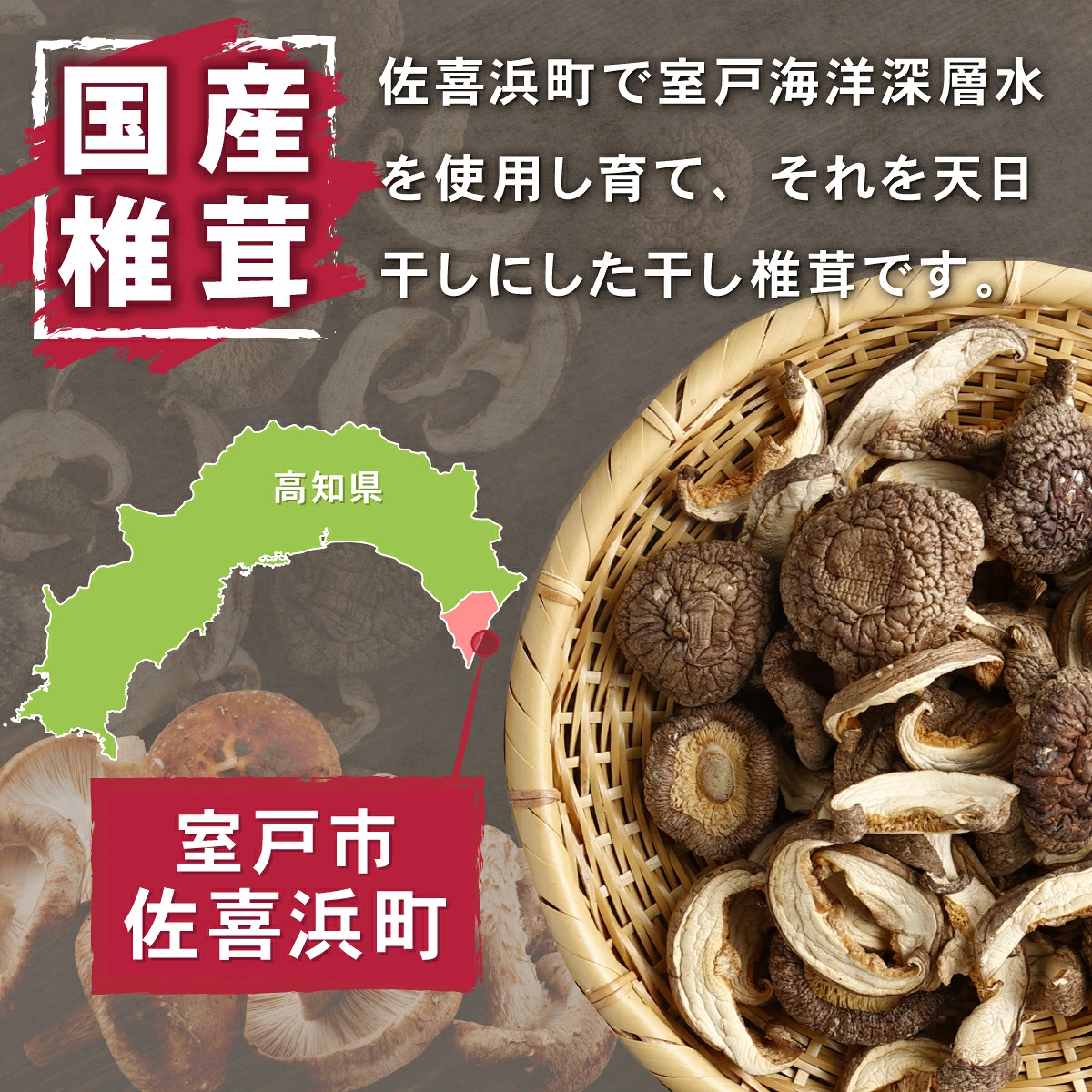 干し椎茸 10袋 計300g  国産 佐喜浜しいたけ 干ししいたけ 椎茸 シイタケ 乾しいたけ 乾物 きのこ キノコ 野菜 栄養 美容 味噌汁 みそ汁 出汁 室戸海洋深層水使用 小分けパック 高知県