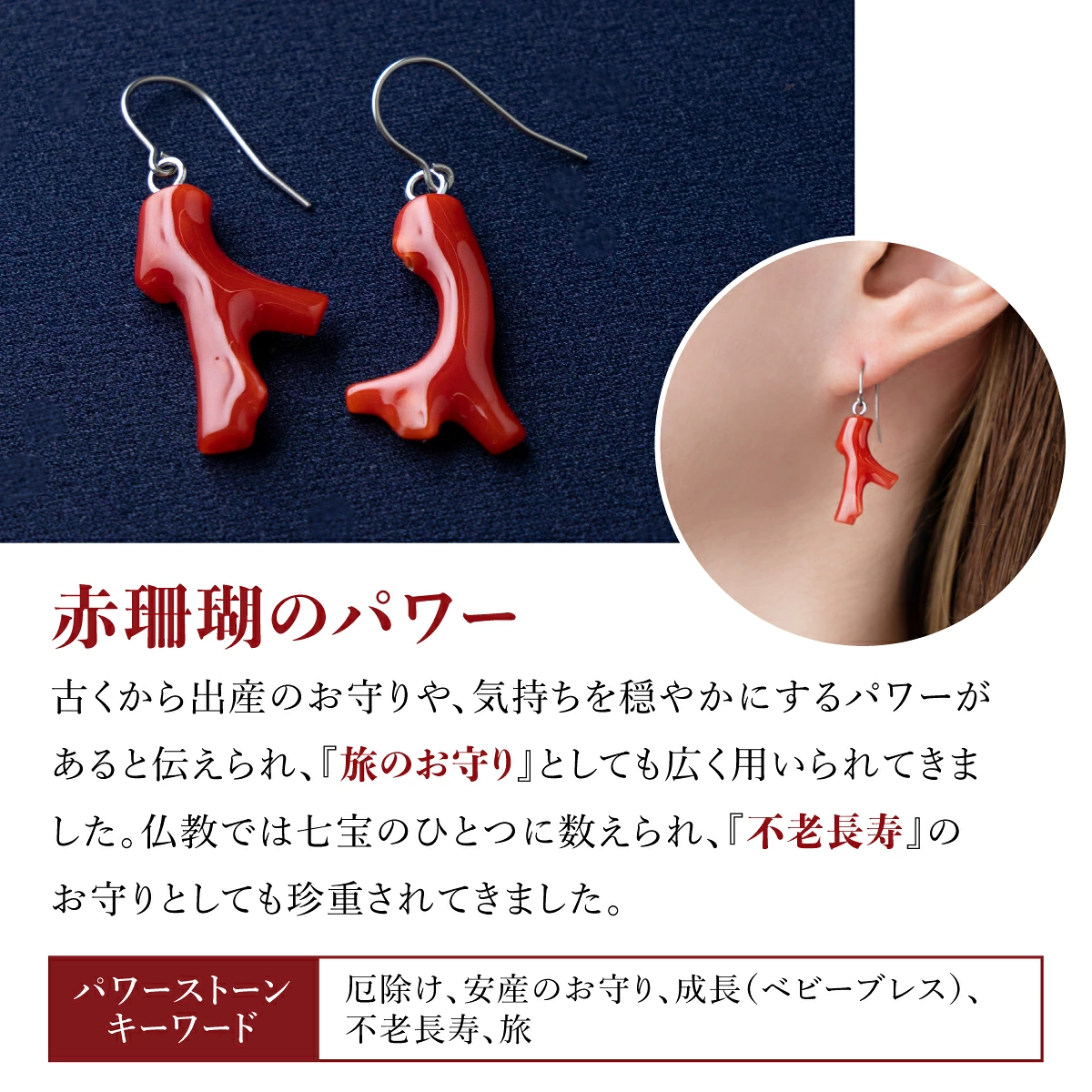 血赤珊瑚枝のアメリカンピアス | アクセサリー ピアス ジュエリー 珊瑚 赤珊瑚 宝石 サンゴ プレゼント クリスマス バレンタイン カジュアル レディース シンプル 贈答用 人気 高知県 室戸市 kn002