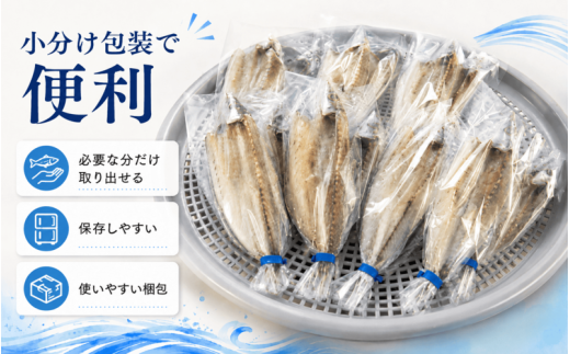 カマスの干物 4袋（約8枚） 【1回分】