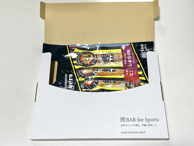 鰹BAR for Sports タイガースパッケージ 3本（3種入りセット） カツオ スポーツ 筋トレ 防災 防災用 災害備蓄 保存食 栄養補給 サラダチキン プロテイン おやつ 常温 個包装 101