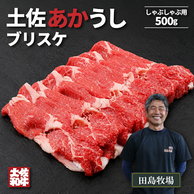 赤身 土佐 あかうし 赤牛 ブリスケ(前バラ) しゃぶしゃぶ用 500g | 和牛 あか牛 アカウシ 牛肉 希少 ブランド 国産 プレゼント ギフト 冷凍 贈答 高知県 南国市 MM010