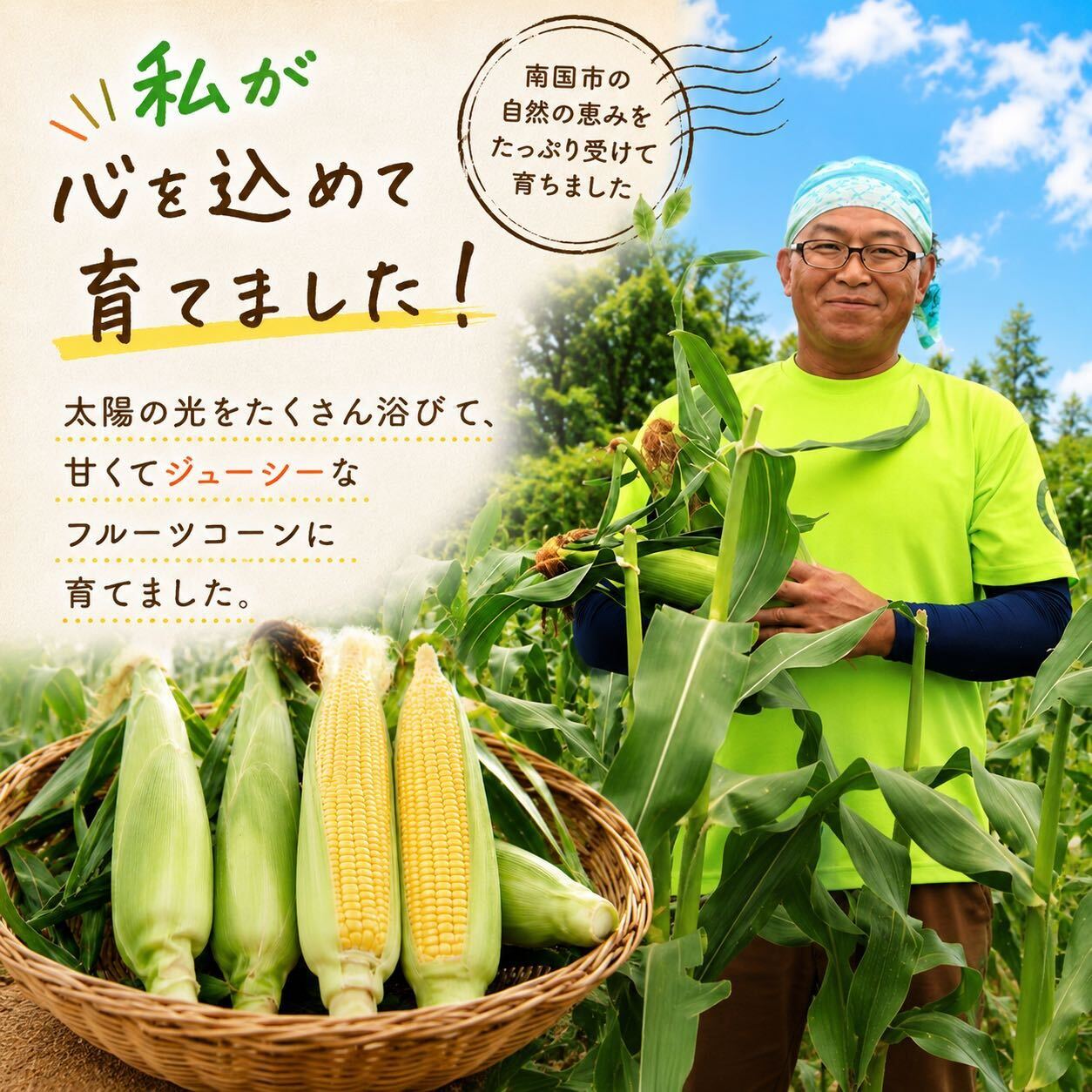 【先行予約】【2026年11月~順次発送】秋採れ フルーツコーン福袋 10本 (イエロー,ホワイト,バイカラーからランダム)  ゴールドラッシュ とうもろこし トウモロコシ おまかせ 朝採れ 農家直送 高知県 南国市 NK023