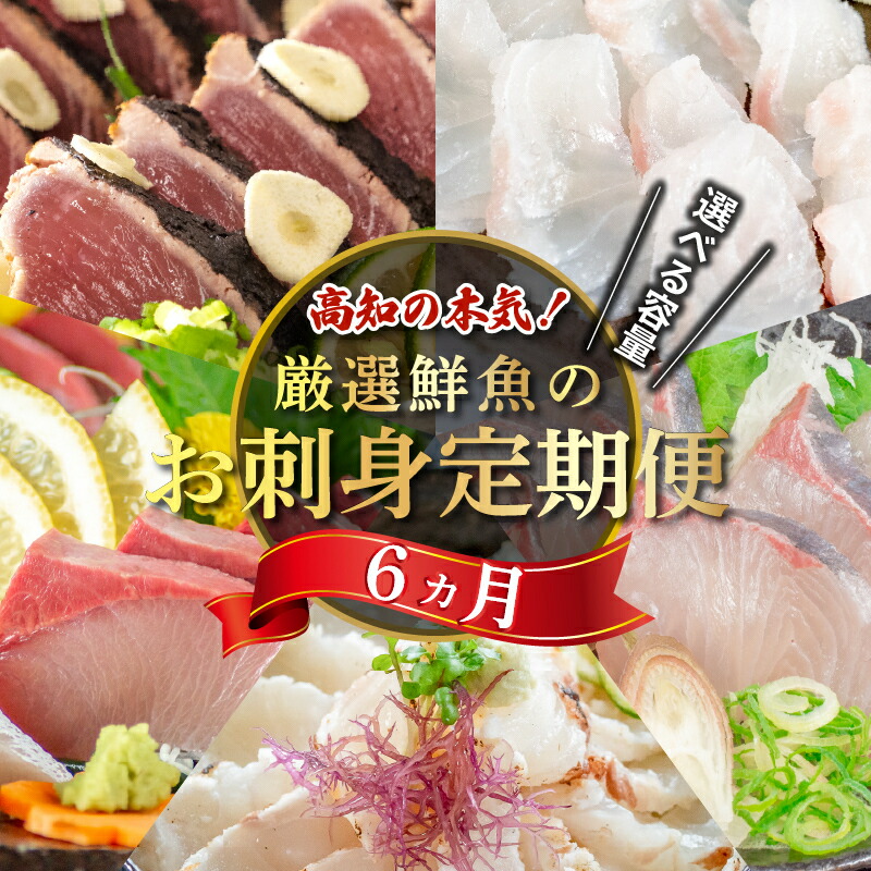 刺身 定期便 6ヶ月 小容量 コース 小島水産 がお届けする！ 美味しい お刺身 ( 鮮魚 下処理済 ) 産地直送 半年 新鮮 6回 （ ブリ かつおタタキ タイ カンパチ 鰤 鰹 真鯛 環八