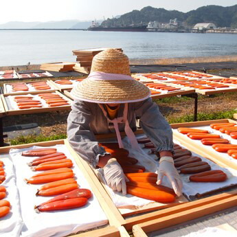 本からすみ 楓 天日熟成 ［ 高級珍味 ］ 150g 以上 宮進商店謹製 唐墨 高級 珍味 酒の肴 つまみ 魚卵 高知 国産 日本酒 熨斗 贈答