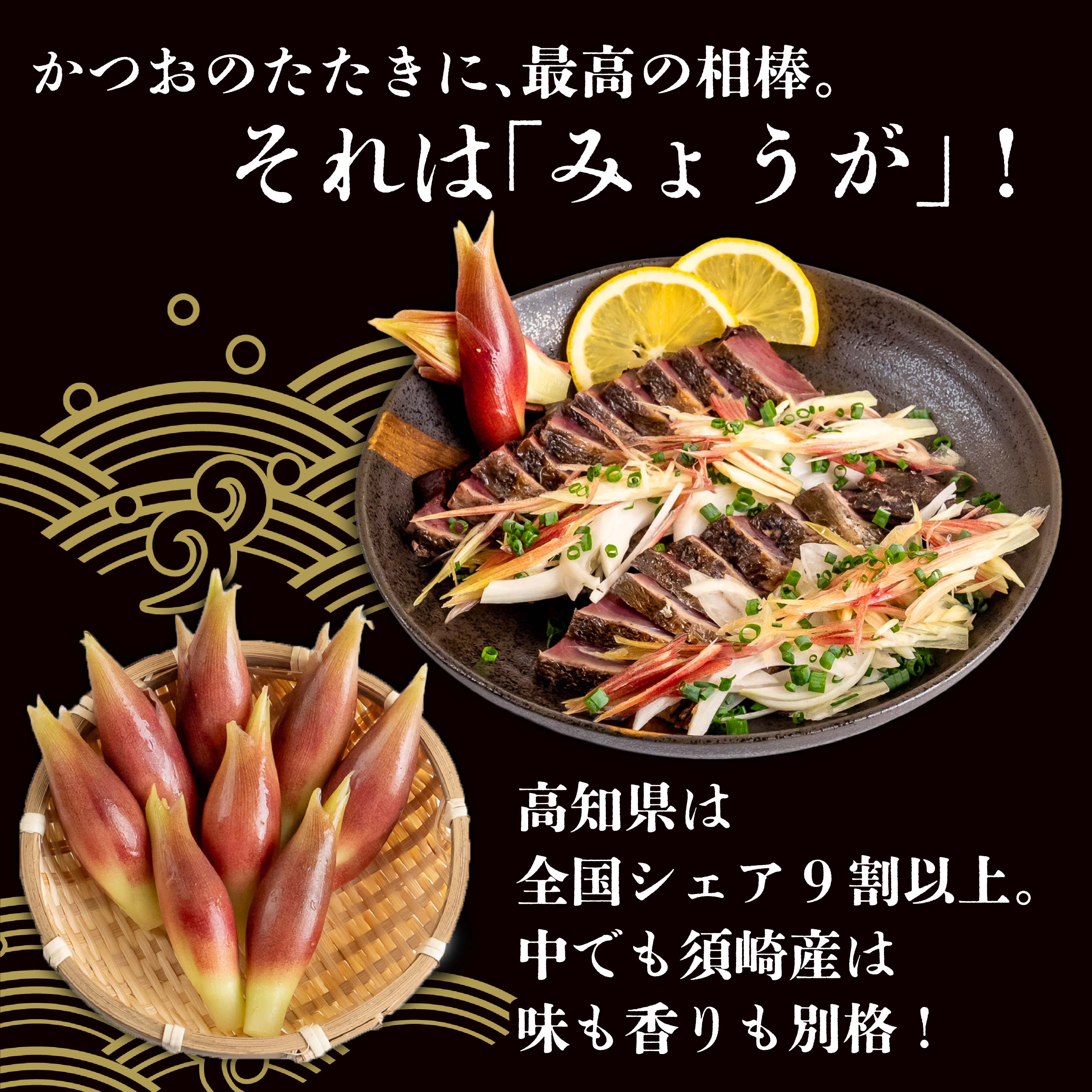 秀品 【 すさきのみょうが 】 1kg 生産量日本一 産地直送 かつおのたたき 薬味 高知県 須崎市 みょうが 茗荷 かつおたたき 藁焼き鰹  カツオ タタキ 鰹 ぽん酢 玉ねぎ ねぎ しょうが 甘酢