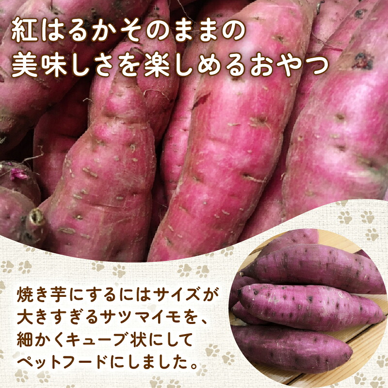 ペットフード さつまいも キューブ 100g ～ 500g 犬用 わんちゃん ペット ご飯 おやつ 芋 さつま芋 サツマイモ 選べる 容量 国産 高知 須崎