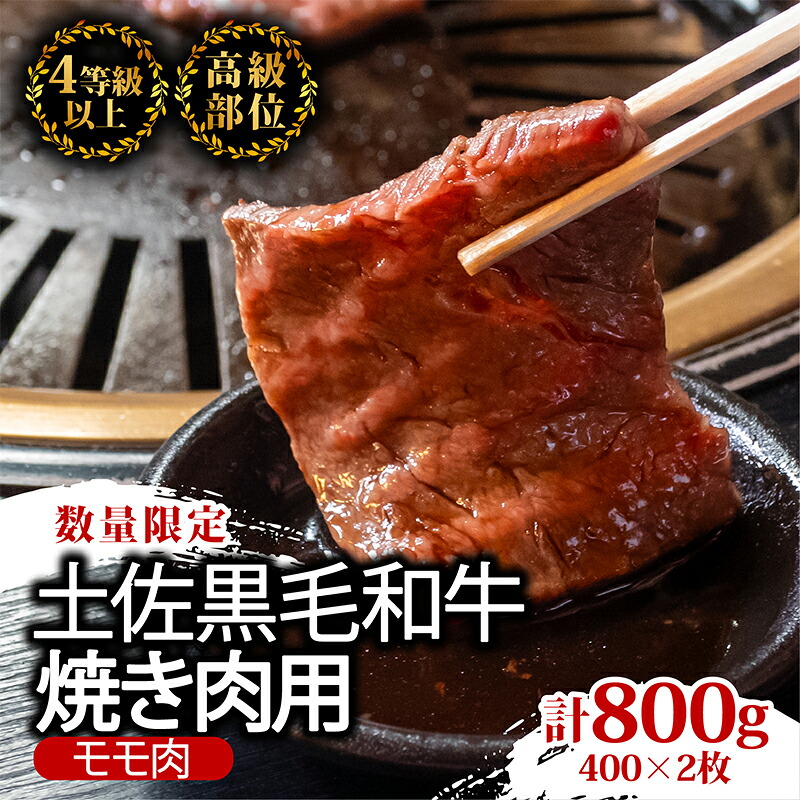 土佐 黒毛 和牛 焼肉用 800g ( 400g × 2パック ) | 特撰 モモ肉 最上位等級 A4 A5 最高ランク 贅沢 焼き肉 やきにく 小分け 冷凍 国産 ブランド 和牛 牛肉 大人気