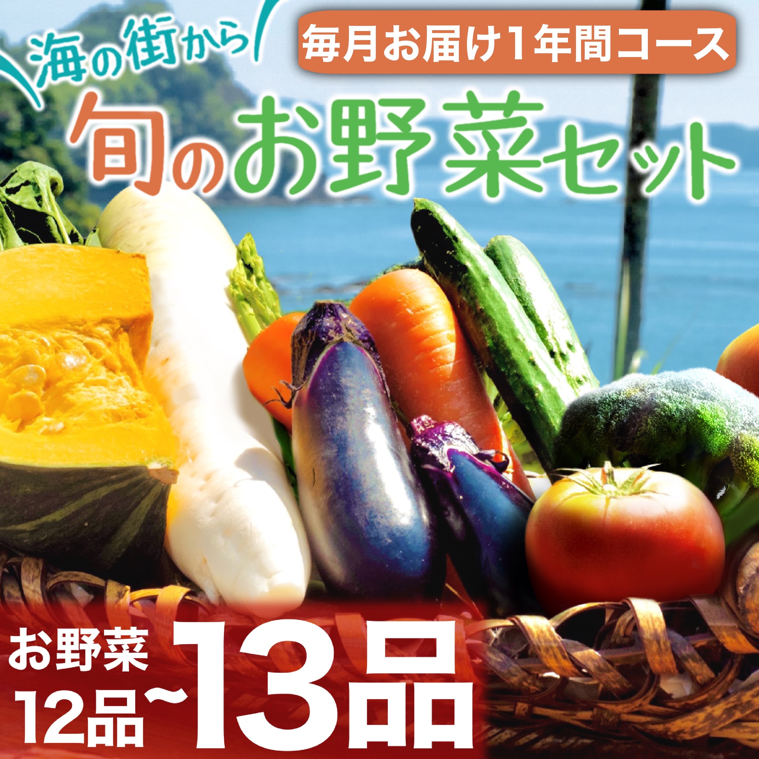 定期便 野菜 12回 野菜定期便12ヶ月 訳あり 旬 おまかせ 詰め合わせ セット 12~13品種 | 定期便 野菜 定期便 12回 12ヶ月 野菜詰め合わせ 野菜セット 果物 旬 定番野菜