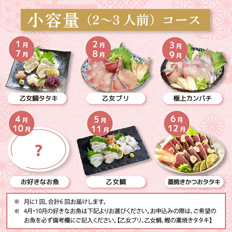 刺身 定期便 6ヶ月 小島水産 がお届けする！ 美味しい お刺身 大容量 コース ( 鮮魚 下処理済 )  産地直送 半年 新鮮 鮮魚 ( 6回 お楽しみ 定期便 お刺身 かつお タタキ カツオ 鰹