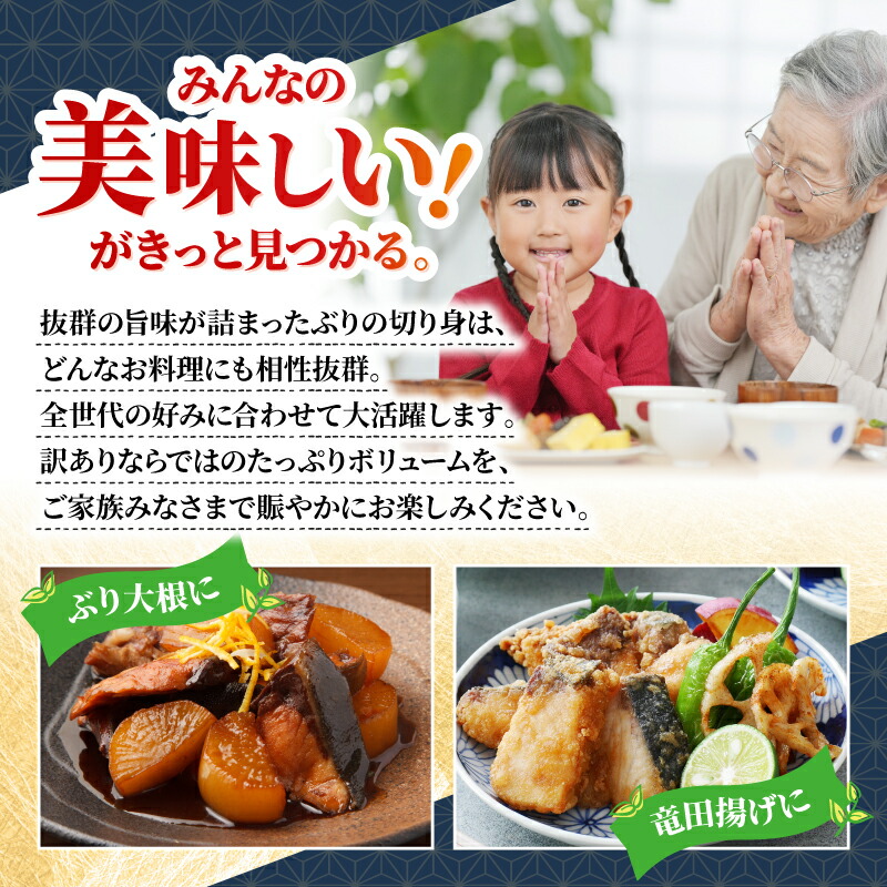 ブリ切り落とし 約750g(250g×3袋)  すくも湾漁業組合